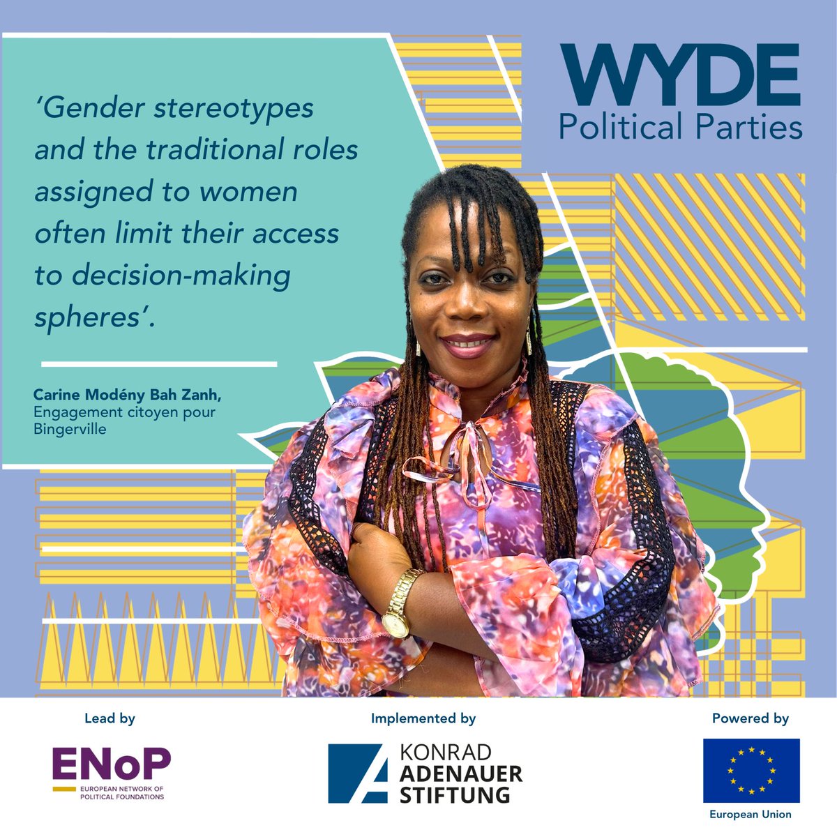 EU_ENoP's tweet image. “Don’t stay on the sidelines—stand up, take responsibility.”
Women in 🇨🇮 are stepping into leadership with courage & clarity. Under #WYDEPoliticalParties, they’re reshaping what participation looks like.
@KAS_DialoguePol @KAS_africa
#WYDECommunity #ENoP