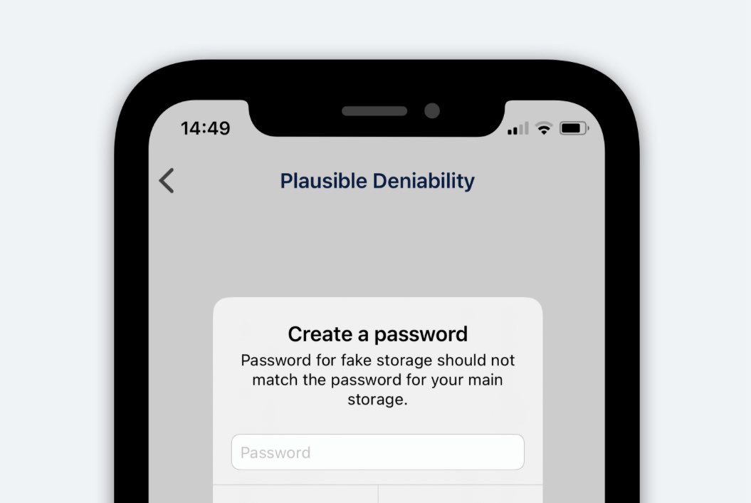 bluewalletio's tweet image. Plausible deniability
Thinking about your personal security. BlueWallet allows you to define a different password which will decrypt a "fake" wallet set up.
For any situation where you are forced to disclose your access or when you don't want to show your real wallet.
