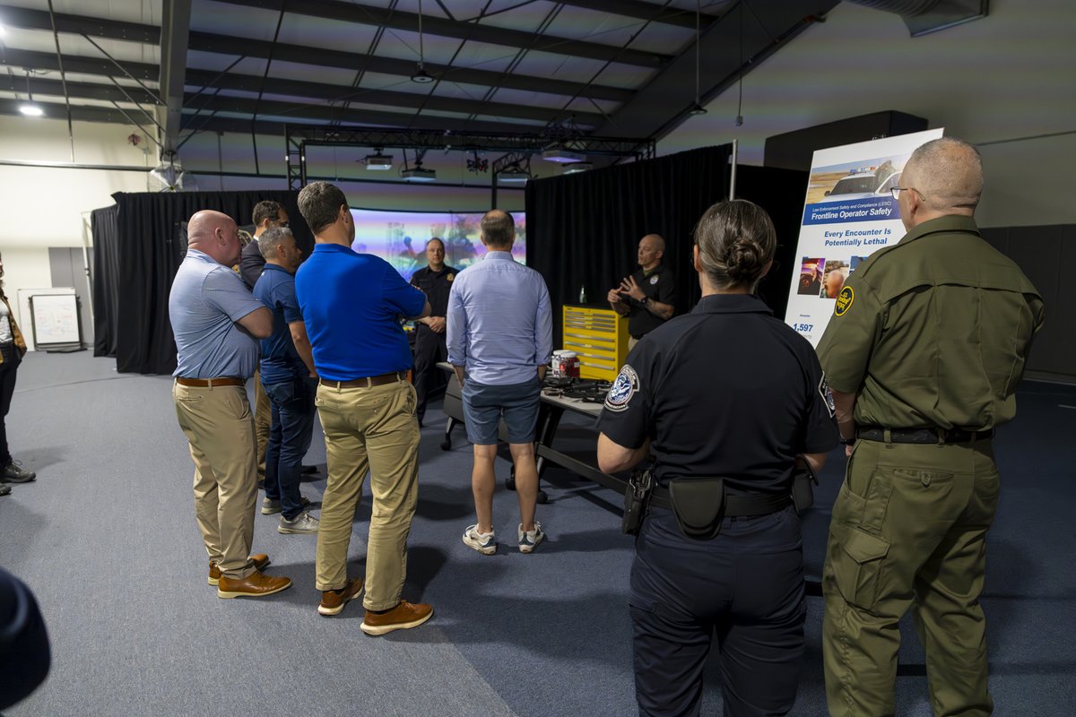 CBPLESCXD's tweet image. .@CBPOpsSpprtEAC Casey Durst, LESC, and @CBP's Advanced Training Center hosted a congressional site visit this week. The group received interactive demos on CBP's authorized firearms and less-lethal devices, as well as briefings on CBP's use of force policy and LESC operations.