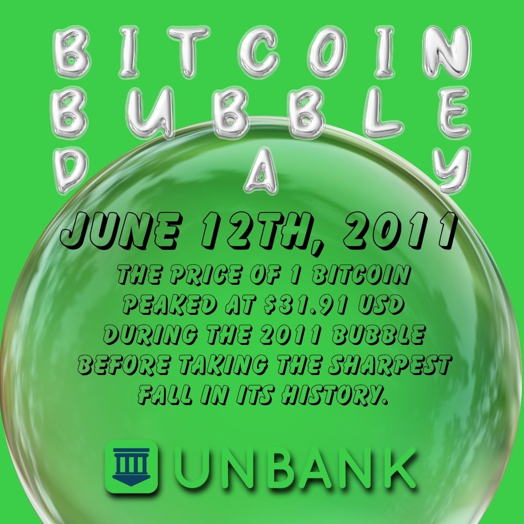 Use code BUBBLE33 for 5% off an Unbank Bitcoin ATM transaction! 🙌 (code  valid for today only)
