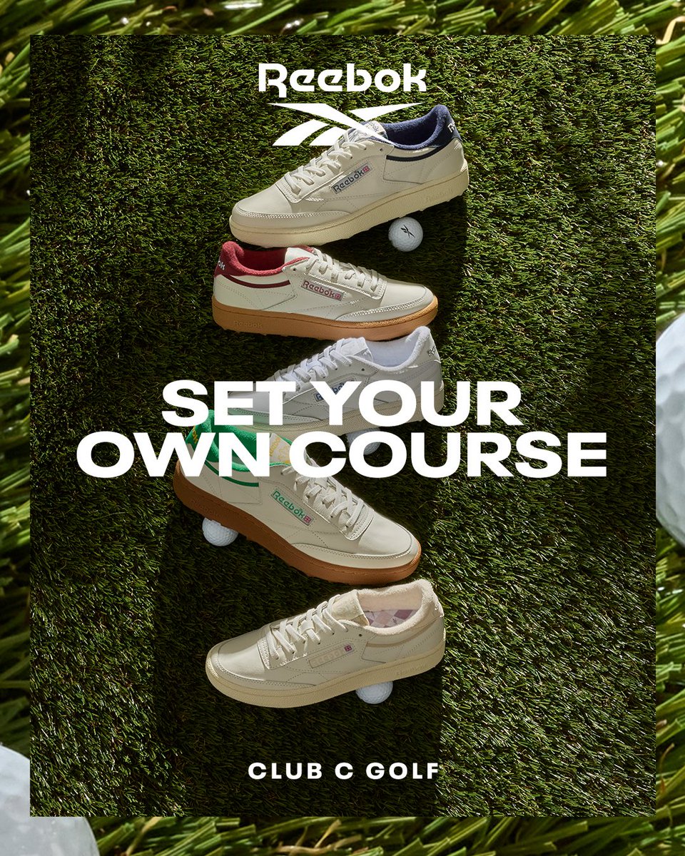 For the next generation of golfers. The Reebok Club C Golf combines the performance of heritage golf shoes with the fresh look of your favorite sneaker. Ready to set your own course? Out now on Reebok.com