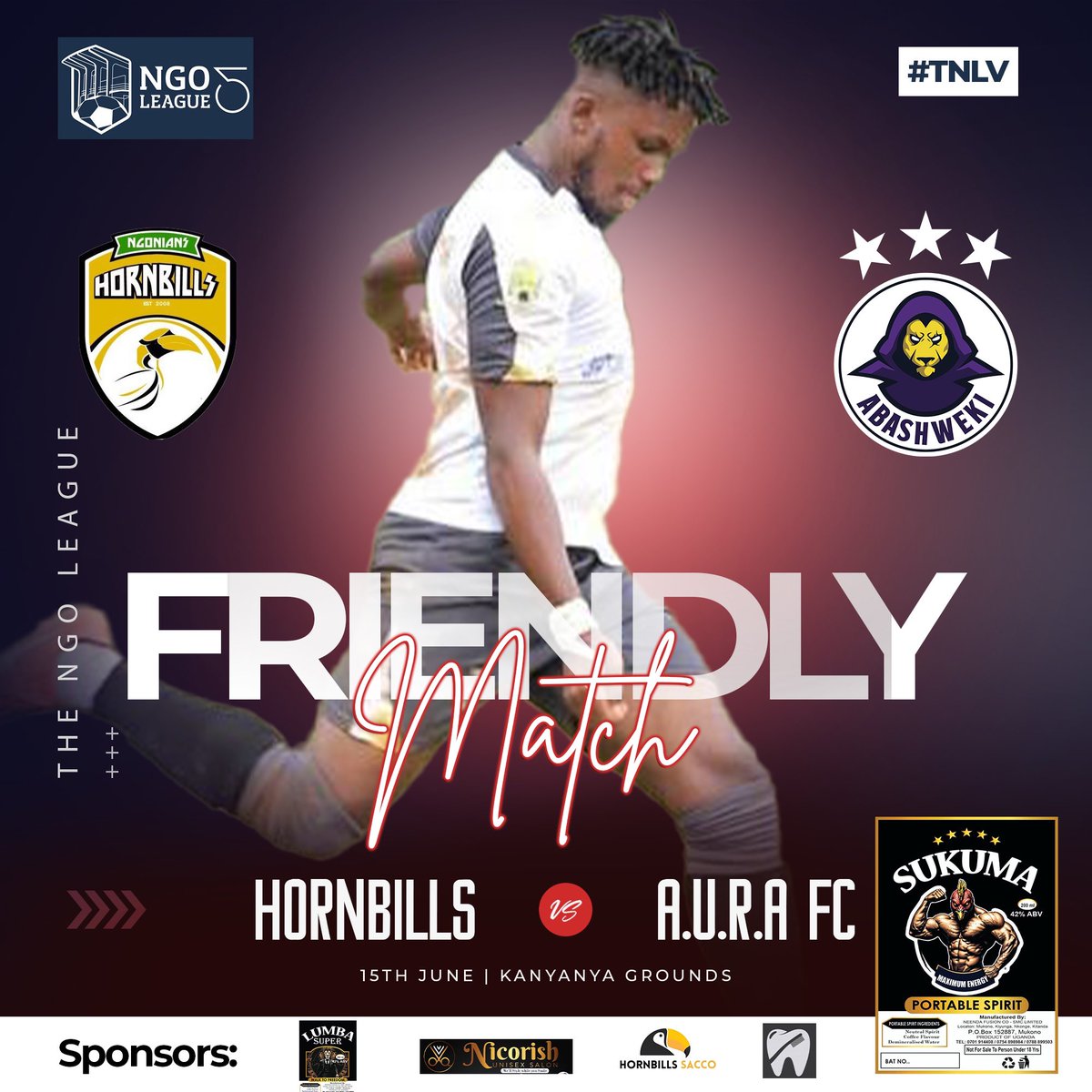 The poster says, F.R.I.E.N.D.L.Y match😅
Bana!
Wama Hi A.U.R.A FC😮‍💨
#TNLV 
#RunItBackLikeItsSeasonOne