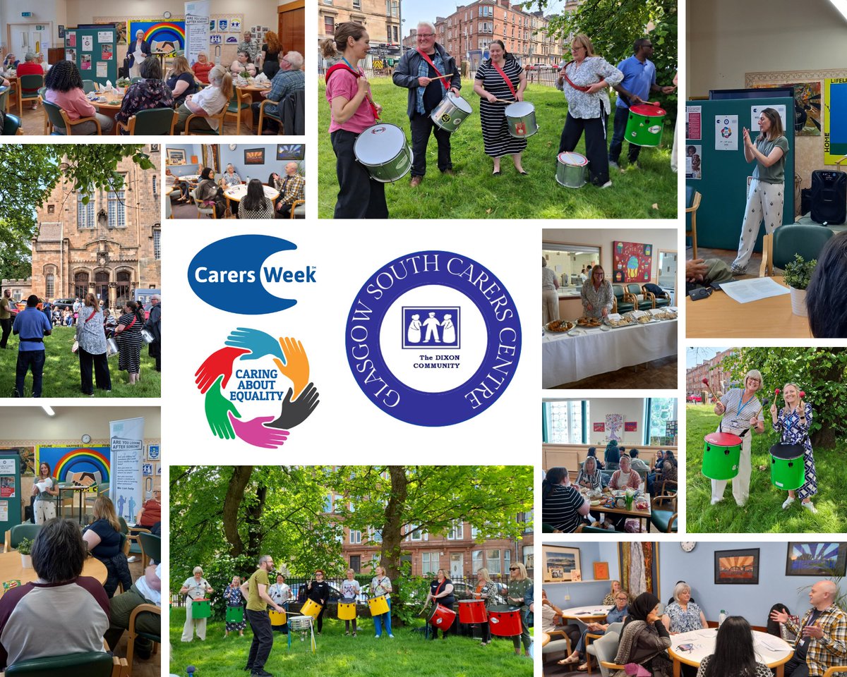 What a joy it was having you yesterday to celebrate <a href="/carersweek/">Carers Week</a> 🤗

Carers enjoyed a lunch, followed by a wellbeing mindfulness session &amp; confidence building workshop. We then had samba drumming to end the day!

Thanks to everyone who joined and to all the facilitators!

<a href="/GCHSCP/">Glasgow City HSCP</a>