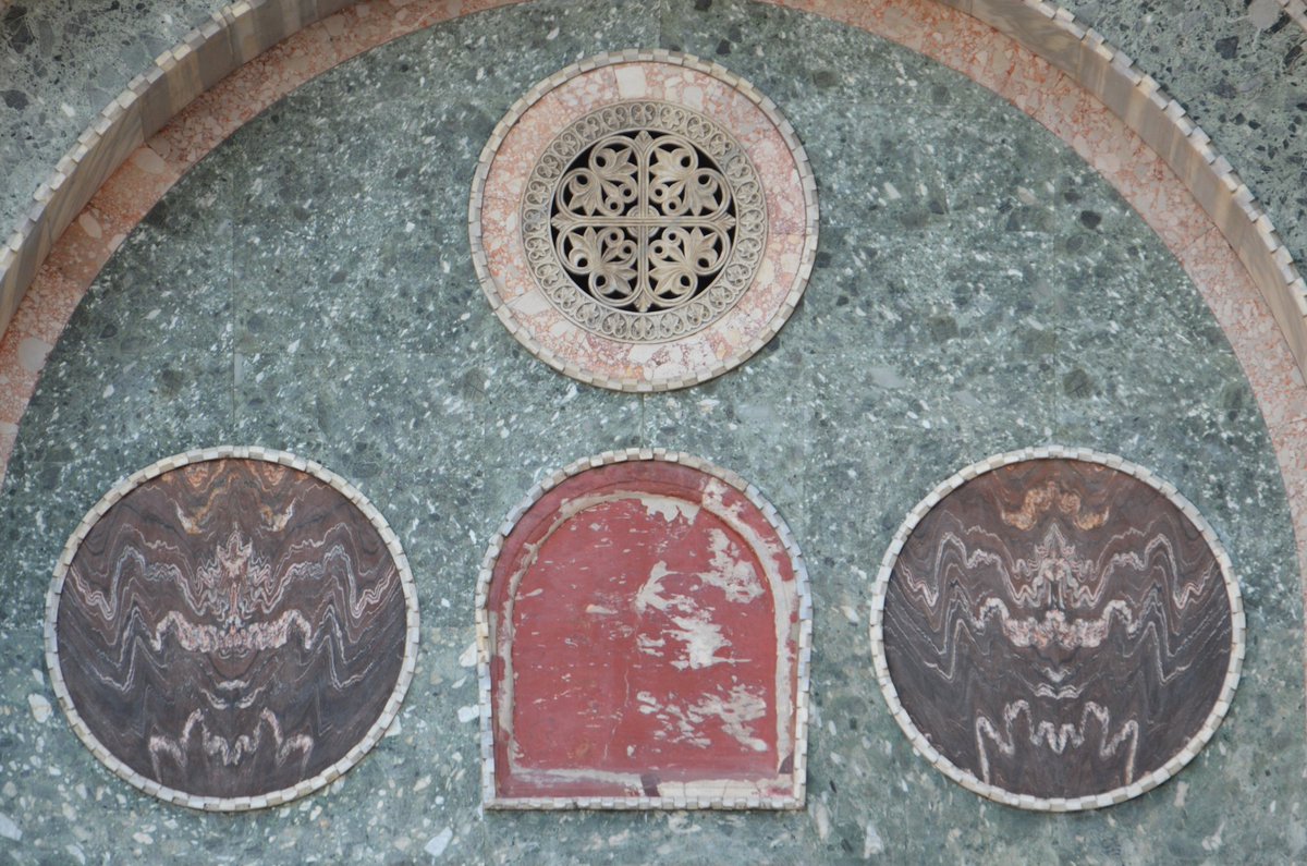 Byzantine spolia (reused marble) at San Marco in Venice