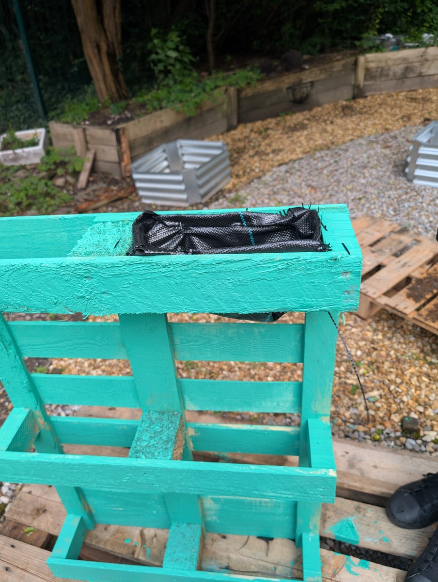 Message from Teaching Assistant, Miss Roberts:
Alternative curriculum, creating pallet planters.
