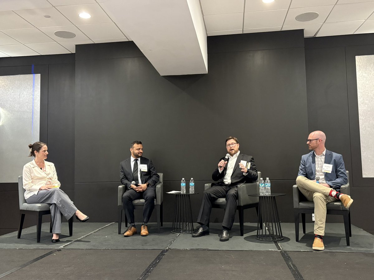We’re officially underway at today’s event with our first session of the day, featuring healthcare technology leaders from <a href="/RWJBarnabas/">RWJBarnabas</a> <a href="/HMHNewJersey/">Hackensack Meridian</a> and <a href="/Optum/">Optum</a>.

#HealthcareInnovation #DigitalHealth #PatientExperience #HealthIT #VirtualCare
