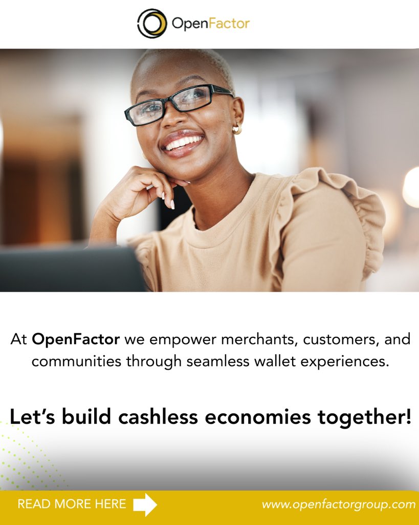 OpenFactor's tweet photo. Empowering merchants, customers, and communities through seamless wallet Experiences

OpenFactor's wallet is your digital cashbook.

 Let’s build cashless economies together.

 #PaymentsMadeSimple #OpenFactorWallet https://t.co/GRZFJBSGdz