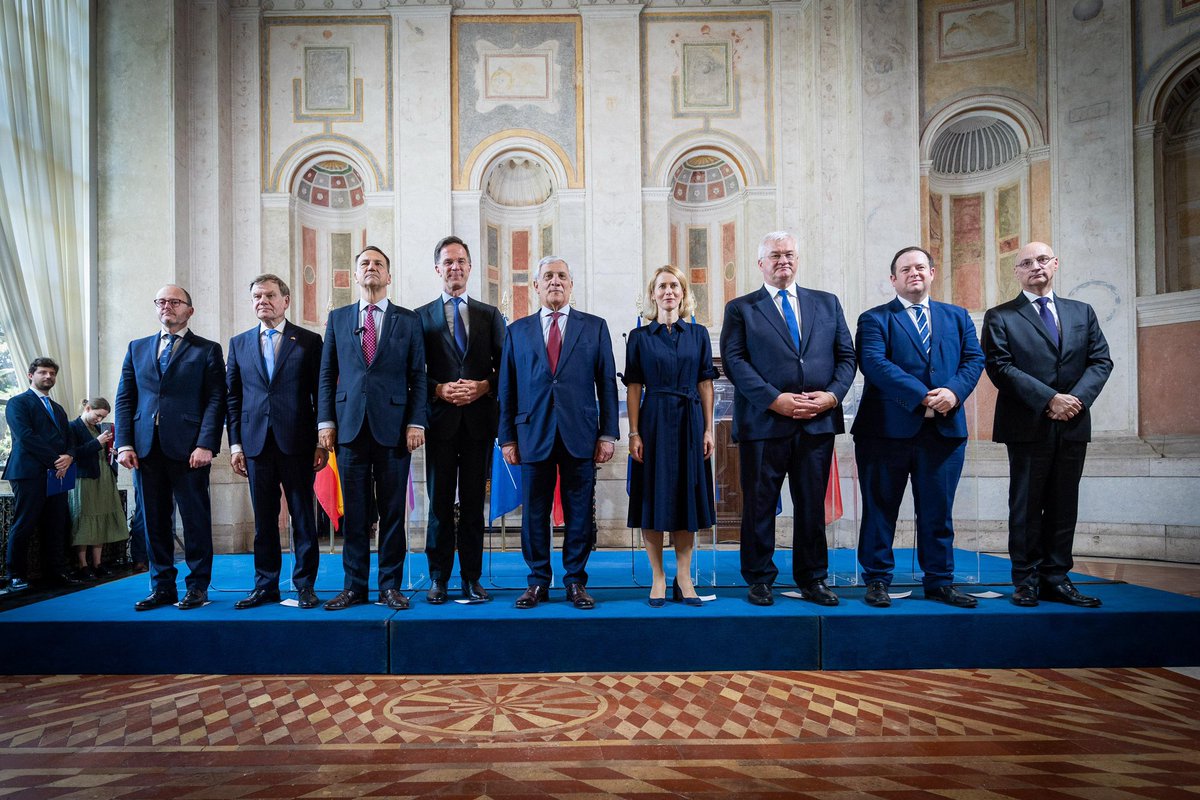 Great to join Foreign Ministers of the Weimar+ format in Rome. We discussed 3 main issues that will also be central at the upcoming #NATOsummit:
 
➡️ boost defence spending
➡️ ramp up defence industrial production
➡️ support Ukraine so that it has what it needs to secure a just &amp;