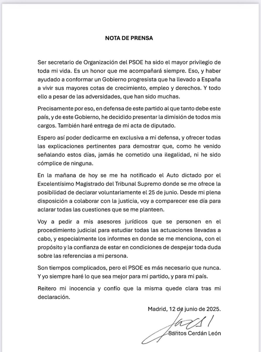 Dimite santos Cerdán