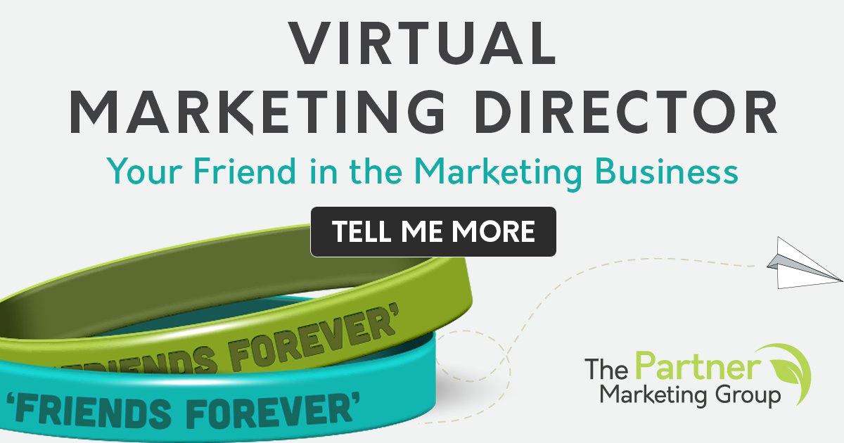 Two is twice as nice as one! So if your marketing program forms an alliance with Virtual Marketing Directors (VMD) - you'll have twice the success!

What is a VMD and why might you need one? Find out here: bit.ly/414Q4va

#Marketing #marketingtips #MarketingStrategy