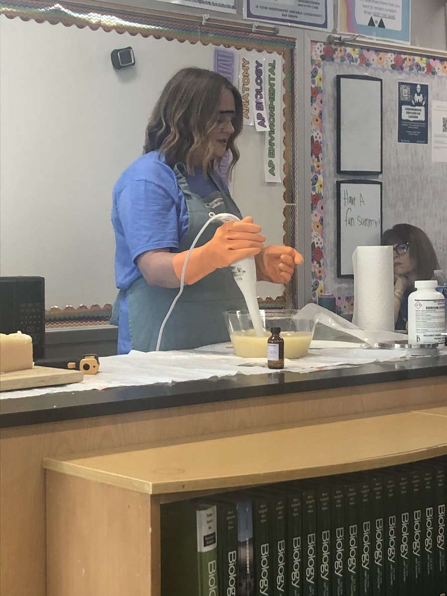 Meredith giving us down low on soap making today!  Thank you #KEDCgrants