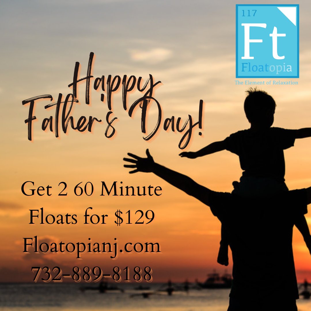 FloatopiaNj's tweet image. Father's Day is Sunday - mailchi.mp/51a4f284965c/h…