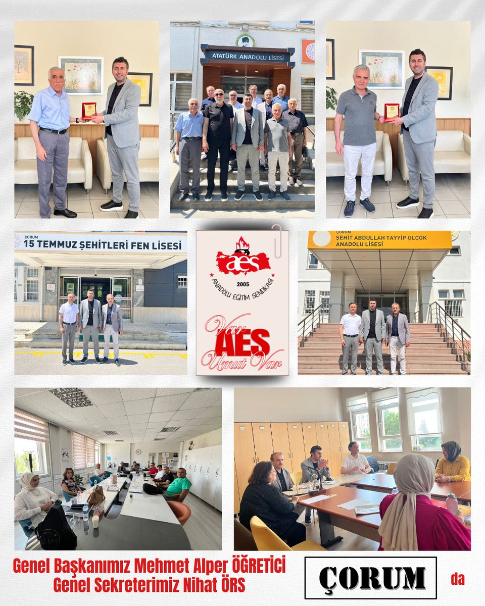 GENEL BAŞKANIMIZ MEHMET ALPER ÖĞRETİCİ VE GENEL SEKRETERİMİZ NİHAT ÖRS ÇORUM’DA
 
 Anadolu Eğitim Sendikası yöneticileri ve temsilcileri “sendikacı” kimliğinden önce, birlikte hak aramanın gereğine inanarak eğitim çalışanlarının sorunlarını öğretmenler odasında dinlemek sesleri
