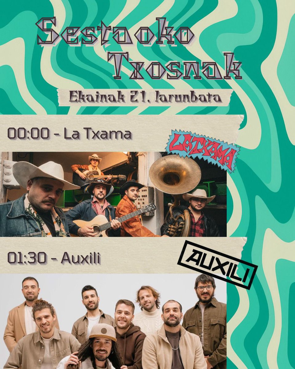 Auxili_Band's tweet photo. Comença l’estiu 🎢🫡

- 19 / Xàbia / #Fogueres
- 20 / Alboraia / #XufaSound
- 21 / Sestao / #SestaokoTxosnak
- 22 / Valls / #SantJoan https://t.co/dx7KhcDum9