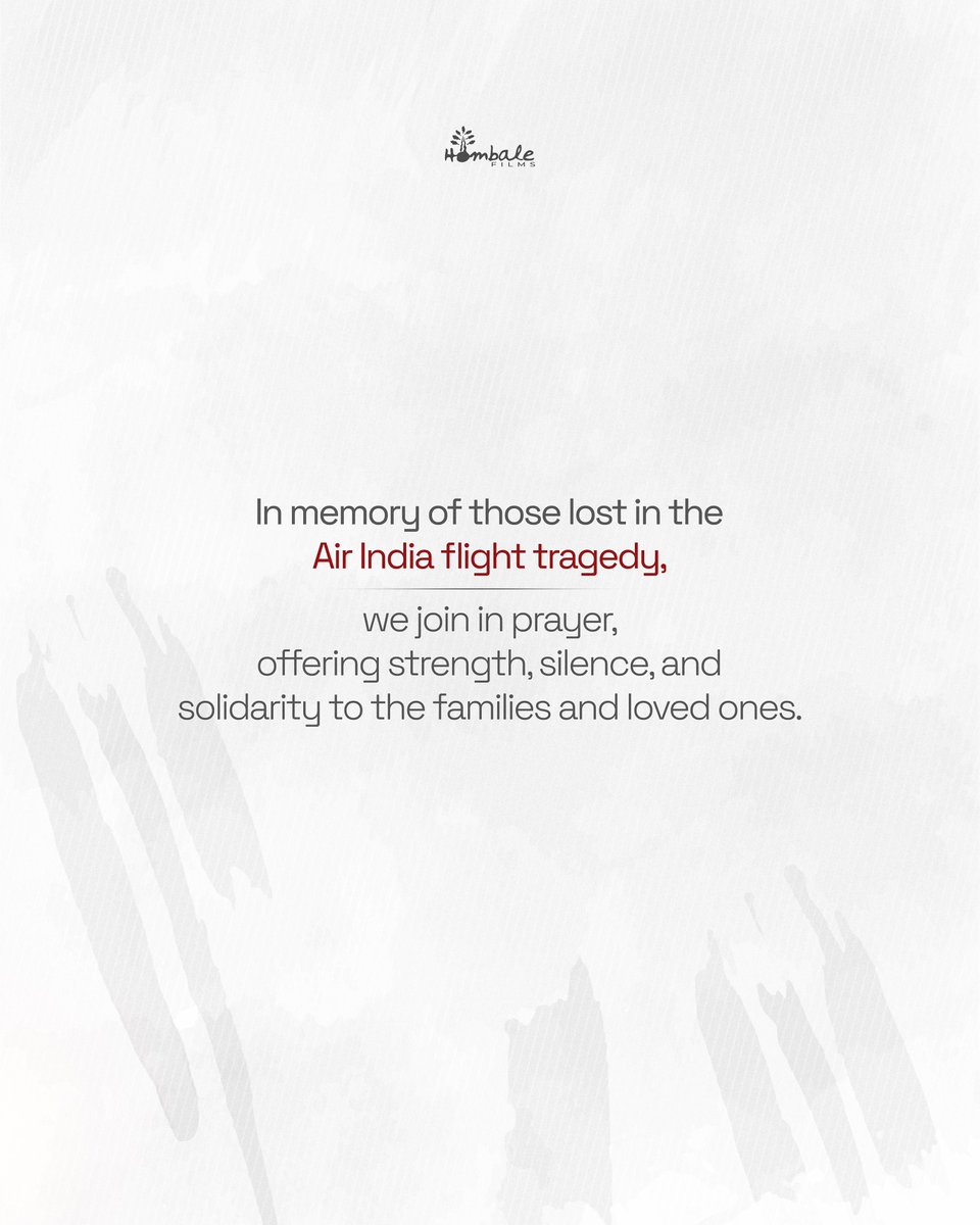 With heavy hearts, we mourn the tragic loss of Air India Flight 171, which crashed in Ahmedabad shortly after takeoff. Our deepest condolences and prayers are with all the families affected by this heartbreaking tragedy. 
In this time of sorrow, we pray for the speedy recovery of