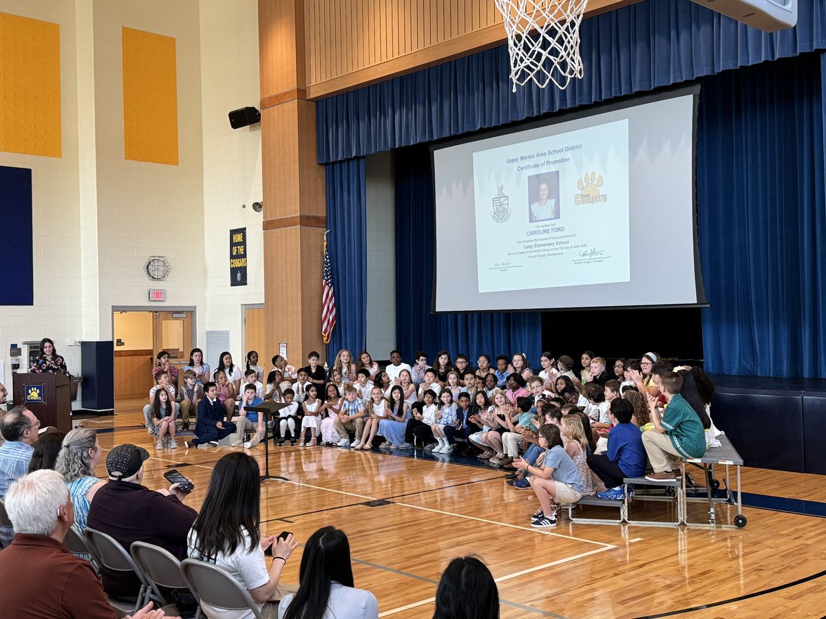 Caley Elementary (@caleyumasd) on Twitter photo Fourth Grade Promotion is underway! We are so proud of these Cougars!! 🐾 Up next… Middle School Vikings! <a href="/UpperMerionSD/">Upper Merion Area School District</a> Fourth Grade Promotion is underway! We are so proud of these Cougars!! 🐾 Up next… Middle School Vikings! <a href="/UpperMerionSD/">Upper Merion Area School District</a>