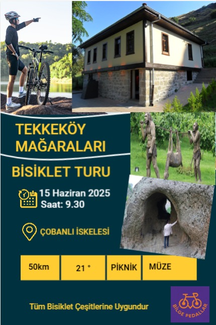 M.Ö 15000-60000 yılları arasında tarihlendirilen konum olması nedeniyle "Tarihin doğduğu yer" diye adlandırılan  Tekkeköy'e pedallıyoruz..Toplamda gidiş dönüş 50km düz bir rota olup tüm bisikletlere uygundur.