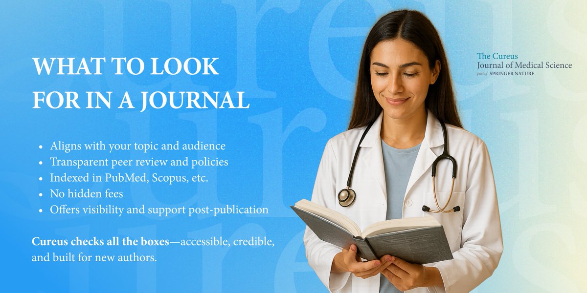 CureusNeuro (@cureusneuro) on Twitter photo Submitting your first academic article?
Start strong with Cureus:
No hidden APCs
Peer-reviewed across 70+ specialties
Built-in promotion
Support for first-time authors
Explore the New Authors Hub: 
hubs.la/Q03rRyMx0
#Cureus #NewAuthorsHub #MedicalPublishing Submitting your first academic article?
Start strong with Cureus:
No hidden APCs
Peer-reviewed across 70+ specialties
Built-in promotion
Support for first-time authors
Explore the New Authors Hub: 
hubs.la/Q03rRyMx0
#Cureus #NewAuthorsHub #MedicalPublishing