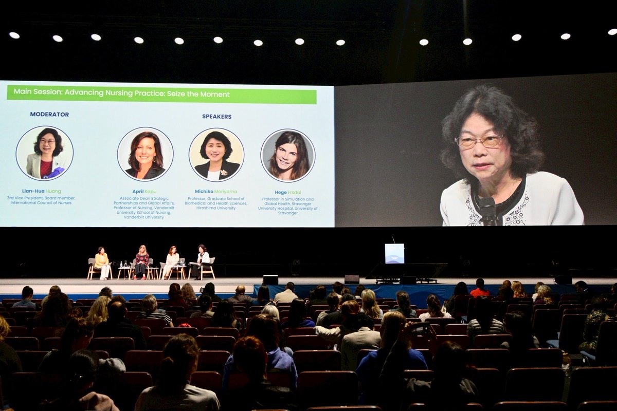 Taiwan Nurses Association (@twnatwna) on Twitter photo At #ICN2025, ICN 3rd Vice President <a href="/HuangLianHua/">Lian-Hua Huang</a> moderated a global session with April Kapu, Michiko Moriyama (Hiroshima Univ), and Hege Ersdal (Univ of Stavanger) on advancing nursing practice and strengthening advanced roles in health systems. 🌍 #NursingLeadership At #ICN2025, ICN 3rd Vice President <a href="/HuangLianHua/">Lian-Hua Huang</a> moderated a global session with April Kapu, Michiko Moriyama (Hiroshima Univ), and Hege Ersdal (Univ of Stavanger) on advancing nursing practice and strengthening advanced roles in health systems. 🌍 #NursingLeadership