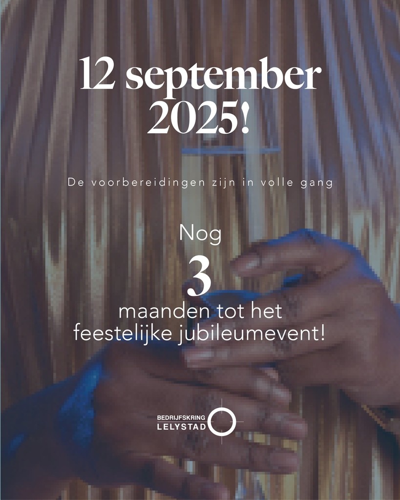 De voorbereidingen zijn in volle gang! Over precies drie maanden vieren we 50 jaar BKL met een speciale jubileumavond op vrijdag 12 september 2025. Verwacht een stijlvolle avond vol herkenning, warmte en verbinding. 

#BKL50 #Jubileum #OndernemendLelystad #Netwerken #Sfeer