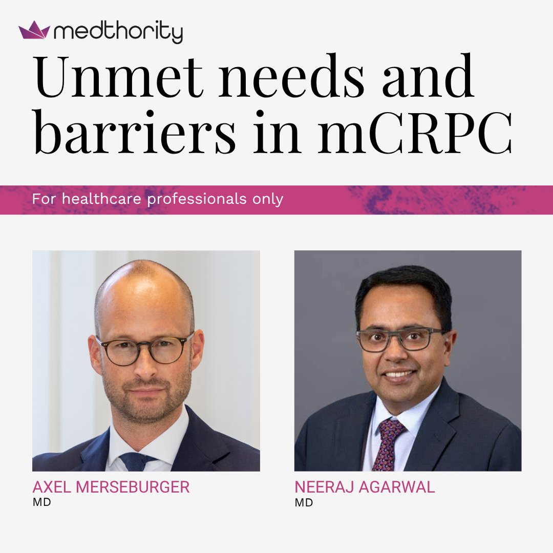 Medthority (@medthority) on Twitter photo Can investigational treatments address unmet needs in mCRPC, and what are the barriers to uptake of clinical practice guidelines? Get answers with expert opinions from <a href="/amerseburger/">Axel S. Merseburger</a> and <a href="/neerajaiims/">Neeraj Agarwal, MD, FASCO</a> on the latest in mCRPC management #MedX
ow.ly/UCnW50W2El2 Can investigational treatments address unmet needs in mCRPC, and what are the barriers to uptake of clinical practice guidelines? Get answers with expert opinions from <a href="/amerseburger/">Axel S. Merseburger</a> and <a href="/neerajaiims/">Neeraj Agarwal, MD, FASCO</a> on the latest in mCRPC management #MedX
ow.ly/UCnW50W2El2