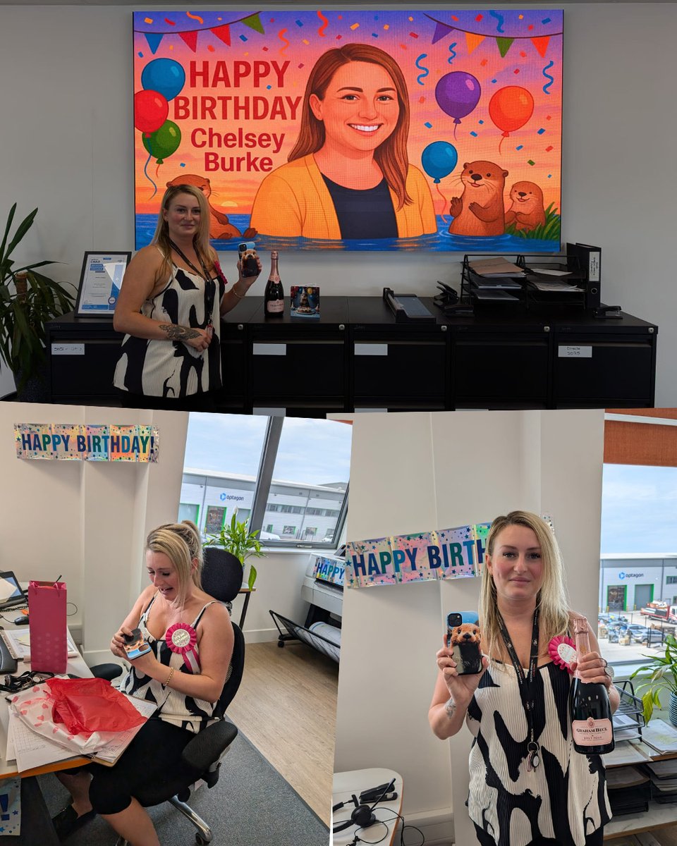 GVAV Ltd (@gvavltd) on Twitter photo 🥳 A big happy birthday to Chelsey Burke, who's celebrating at our new and improved Midlands branch today!
The Coventry team surprised her with some otter-themed gifts and a birthday message on the office's <a href="/HIKVISIONUK/">HIKVISION UK & Ireland</a> LED wall!
Have an otter-ly great day Chelsey! 🦦
#GVforAV 🥳 A big happy birthday to Chelsey Burke, who's celebrating at our new and improved Midlands branch today!
The Coventry team surprised her with some otter-themed gifts and a birthday message on the office's <a href="/HIKVISIONUK/">HIKVISION UK & Ireland</a> LED wall!
Have an otter-ly great day Chelsey! 🦦
#GVforAV