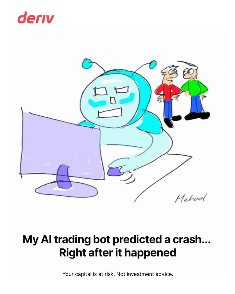 Derivdotcom's tweet image. Are AI bots overrated — or are we just using them wrong?

😂 Share with us your most facepalm trading moment.

#TradingTech #FinanceHumour #MarketFails #Deriv

Your capital is at risk. Not investment advice.