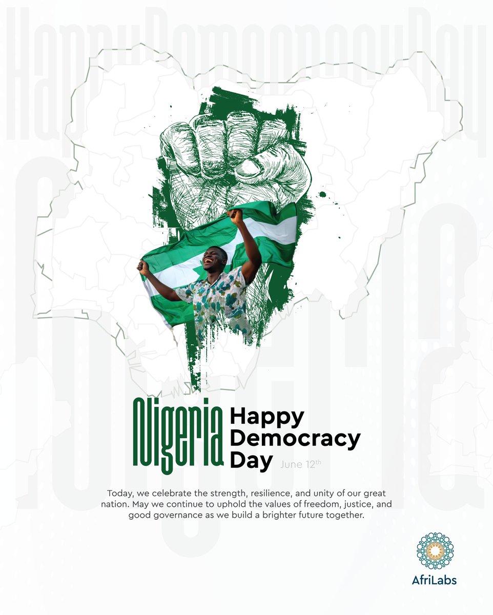 At <a href="/AfriLabs/">AfriLabs</a>, we believe democracy thrives where innovation lives. Through our hubs and changemakers, we see a future shaped by inclusion, bold ideas, and civic power.

Happy Democracy Day, Nigeria.

#DemocracyDay #Nigeria #AfriLabs #InnovationEcosystem