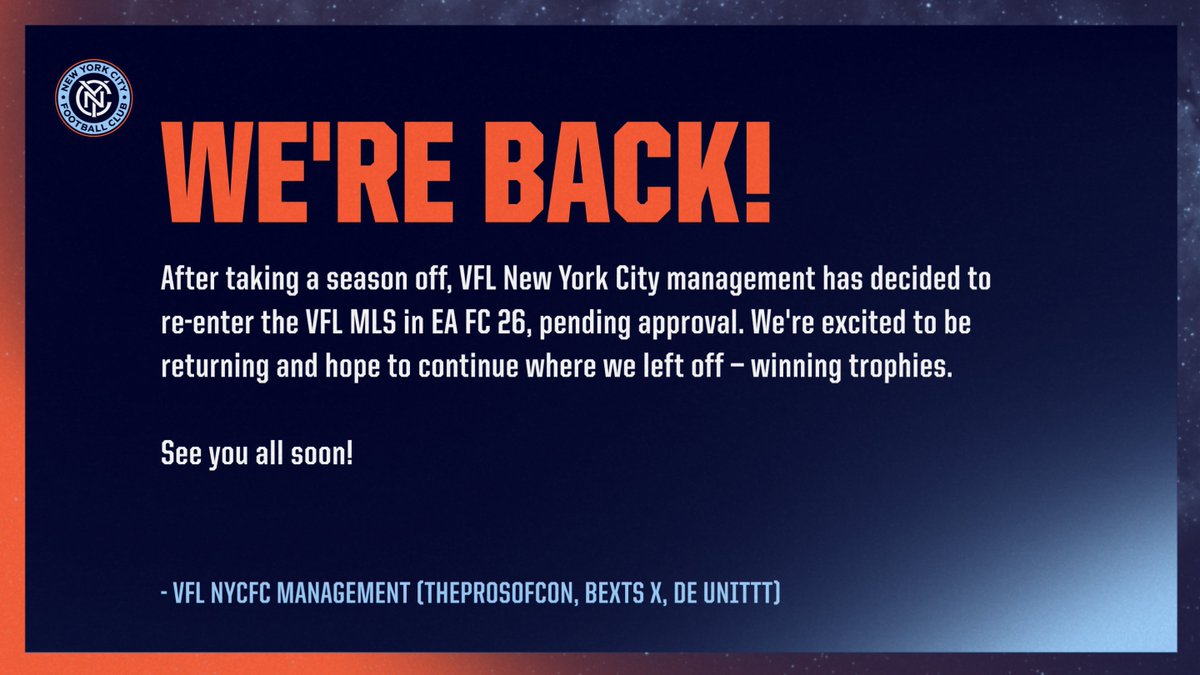 Don't call it a comeback! 💪

<a href="/TheVFL_/">VFL</a> | #DaleNewYork