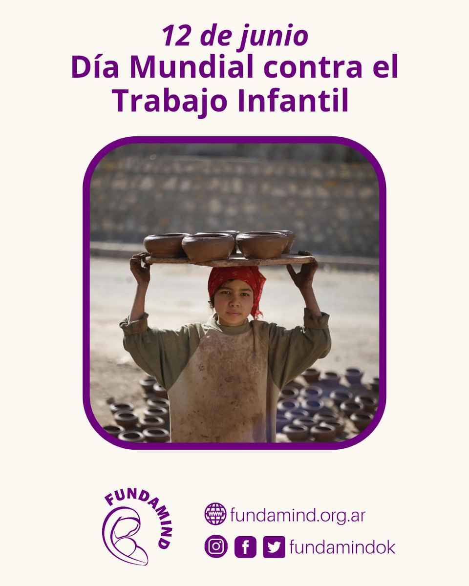 Este Día nos convoca a todos - organizaciones de la sociedad civil, empresas, sindicatos, gobiernos- a tomar partido en contra de la explotación laboral de niños y niñas. 

Digamos #NoAlTrabajoInfantil