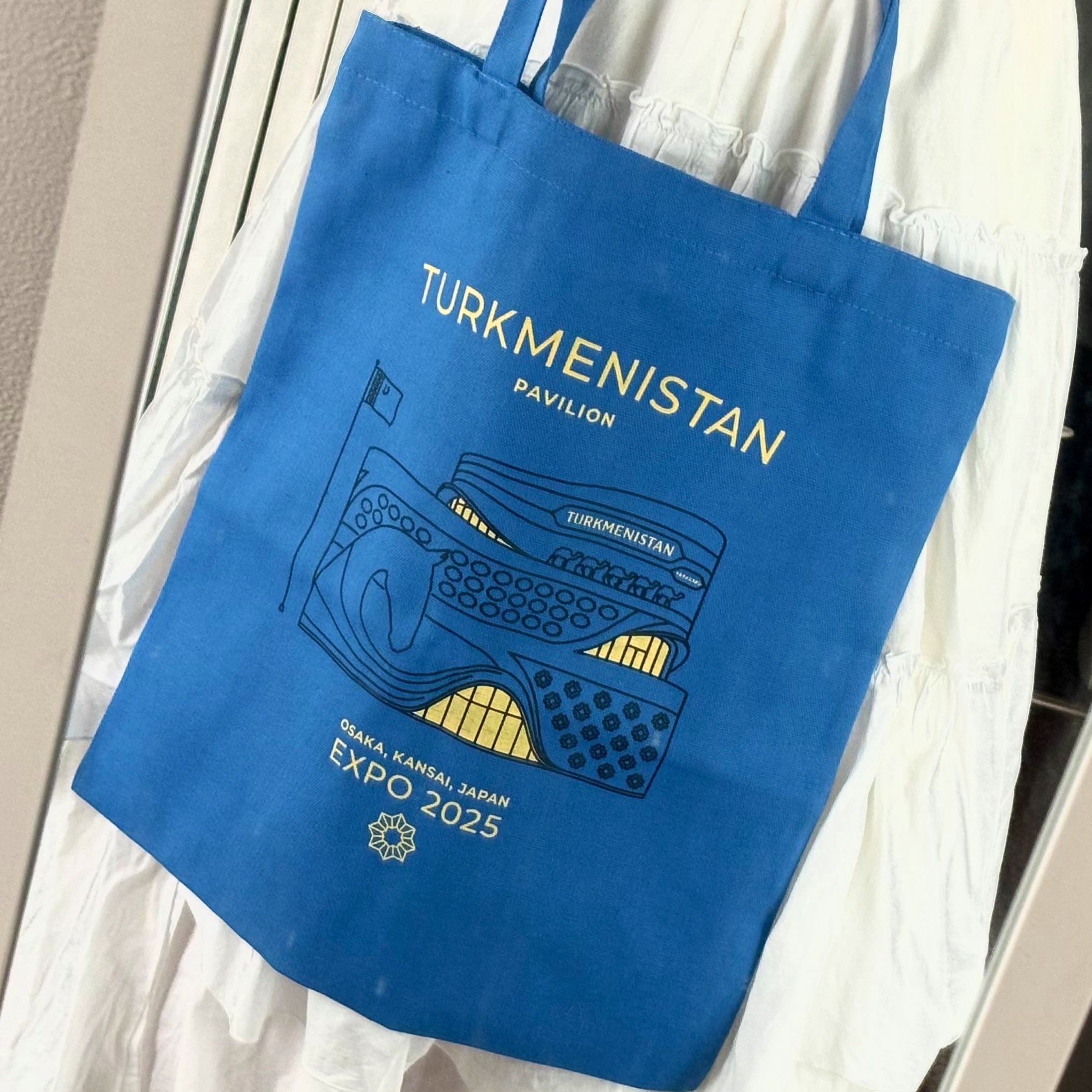 トルクメニスタン トートバッグ 関西万博 パビリオン 大阪 関西 万博 トルクメニスタン トートバッグ グレー 新品