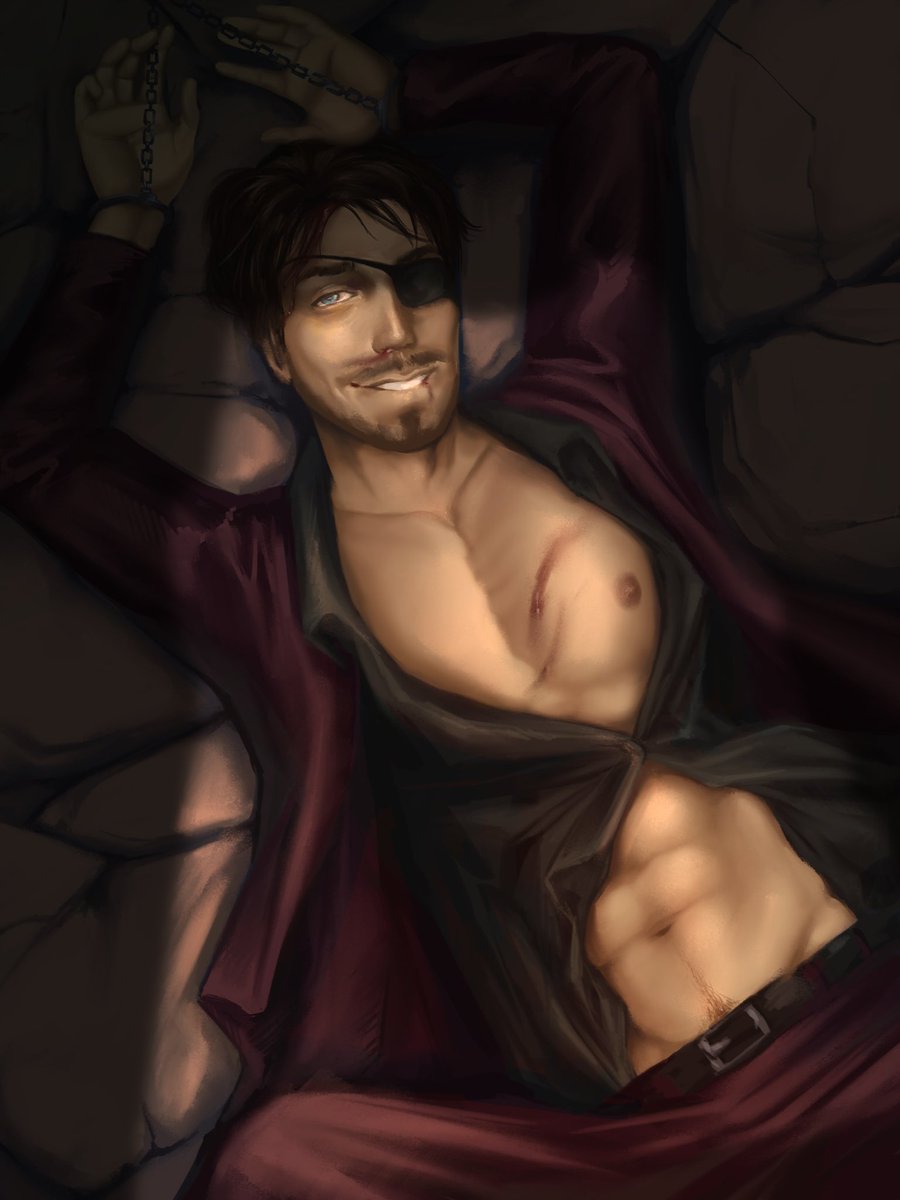 Zypressq's tweet image. 💀 SINclaire Special ⛓️
I feel like if Mickey ever got kidnapped, he would end up freaking out the kidnappers by either being dramatic af or hitting on them... if theyre cute.. 

Had several meltdowns doing this piece.. 
man nips are the bane of my existance.. its thursday tho!