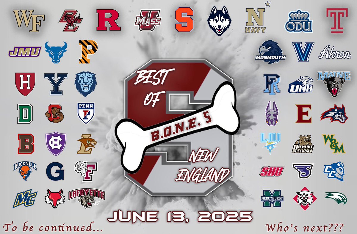 I will be competing at Bone Camp tomorrow!
<a href="/keithdudz/">Keith Dudzinski</a> <a href="/CoachCCalhoun/">Coach Calhoun</a> <a href="/CoachWillBC/">Will Lawing</a> <a href="/Coach_JDiBiaso/">Jonathan DiBiaso</a> <a href="/allpraisesdue7/">Stack Williams</a> <a href="/CoachYanny/">Henry Yianakopolos</a> <a href="/ChrisLorenti/">Chris Lorenti</a> <a href="/coachdc34/">Drew Canan</a> <a href="/CoachHebert12/">Dan Hebert</a> <a href="/CoachNoonanRU/">Charlie Noonan</a> <a href="/ScoutingNE/">Coach Silva</a> @2025BONECAMP <a href="/martin_manson3/">Martin Manson Jr.</a> <a href="/coach_spinnato/">Coach Spinnato</a> <a href="/BoarsSpeed/">Tooch Speed</a> <a href="/brendancahill_/">Brendan Cahill</a>