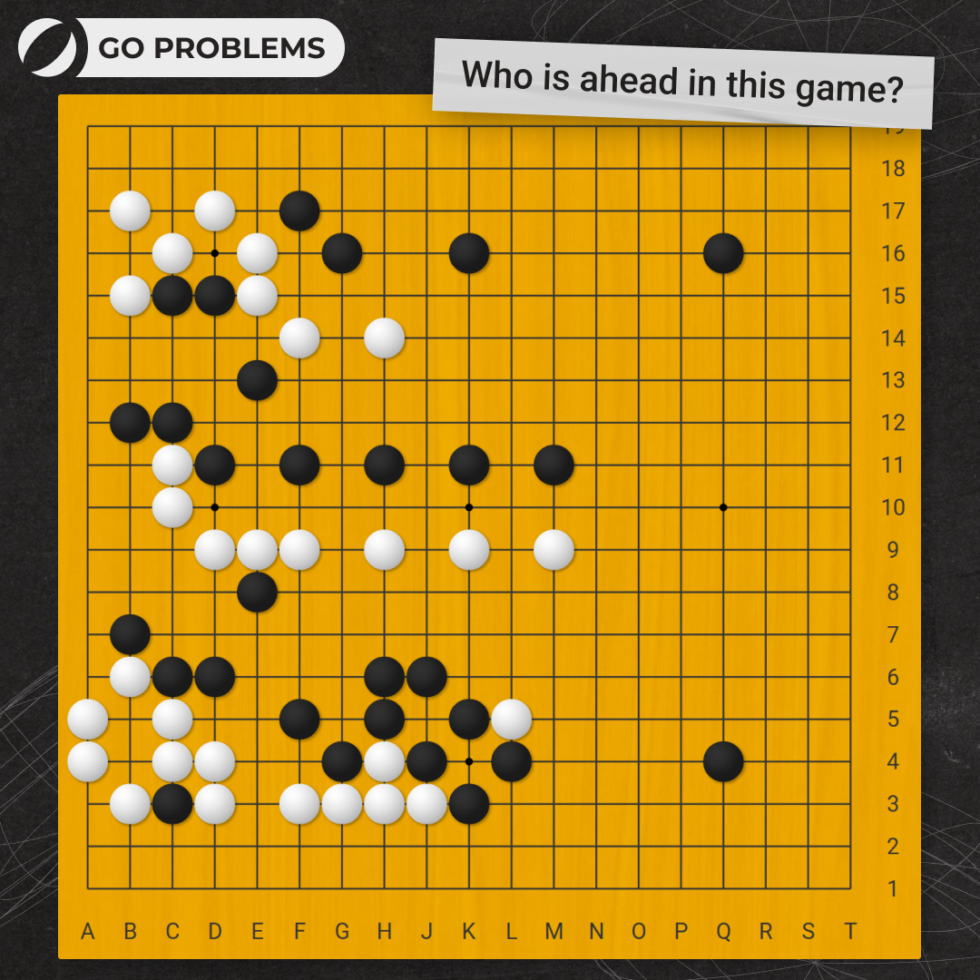 GoMagicOfficial's tweet image. Who&apos;s Ahead in The Game? 🧐
Share your solution in the comments!

The second picture shows the solution to the previous problem.

👉 Want more puzzles? Tackle a variety of Go problems in our free Skill Tree at gomagic.org/go-problems/
#gogame #tsumego #goproblems