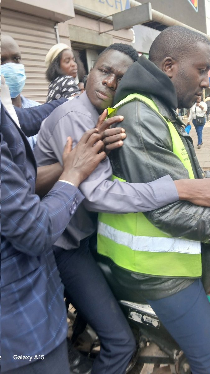 Comrade Joshua Okayo today was targeted and shot by police. Remember the viral clip where Okayo confronted a police officer who threatened him?

Whenever knows where he has been taken for treatment kindly let me know. No giving up