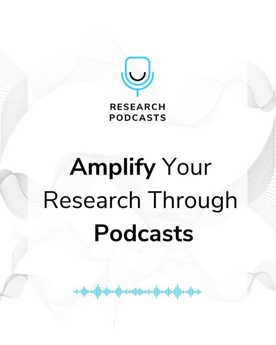 Your research has the power to inspire — but only if people hear it.

Podcasting gives academics a direct line to new audiences. No paywalls. Just clear, impactful conversations.

It’s time to move beyond the journal.

#AmplifyYourResearch #AcademicPodcasting #ResearchImpact