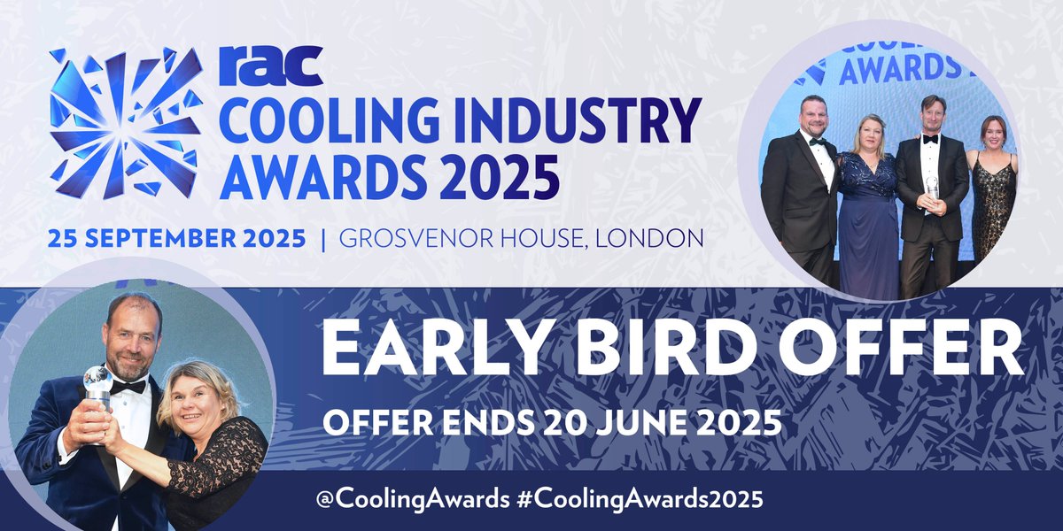 📣 The Cooling Industry Awards 2025 early bird sale is nearly over!

Join us on 25 Sept at Grosvenor House, London, for the biggest night in the cooling calendar.

🎉 Buy an early bird table and save up to £400 until 20 June!

Book now: coolingawards.racplus.com/RACcoolingawar…