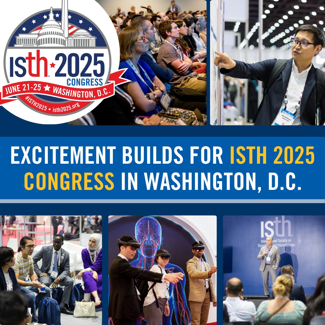 ISTH (@isth) on Twitter photo 🚨Big news from #ISTH2025! Excitement is in the air as late-breakthrough abstracts are officially announced—featuring cutting-edge data from major clinical trials and game-changing studies.
Learn more: bit.ly/4jI5oDL 🚨Big news from #ISTH2025! Excitement is in the air as late-breakthrough abstracts are officially announced—featuring cutting-edge data from major clinical trials and game-changing studies.
Learn more: bit.ly/4jI5oDL