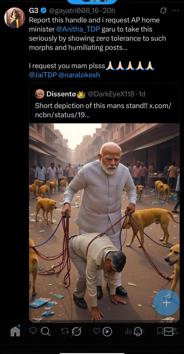 WX (@winsttonxavier) on Twitter photo No excuse for Abuses n Morphs👎👎
Oka Neutral handle G3 ke antha kopam vacchindi ante potthu lo unna maaku entha raavaali ✊✊
Pl take strict action <a href="/APPOLICE100/">Andhra Pradesh Police</a> <a href="/PawanKalyan/">Pawan Kalyan</a> <a href="/ncbn/">N Chandrababu Naidu</a> <a href="/Anitha_TDP/">Anitha Vangalapudi</a> No excuse for Abuses n Morphs👎👎
Oka Neutral handle G3 ke antha kopam vacchindi ante potthu lo unna maaku entha raavaali ✊✊
Pl take strict action <a href="/APPOLICE100/">Andhra Pradesh Police</a> <a href="/PawanKalyan/">Pawan Kalyan</a> <a href="/ncbn/">N Chandrababu Naidu</a> <a href="/Anitha_TDP/">Anitha Vangalapudi</a>