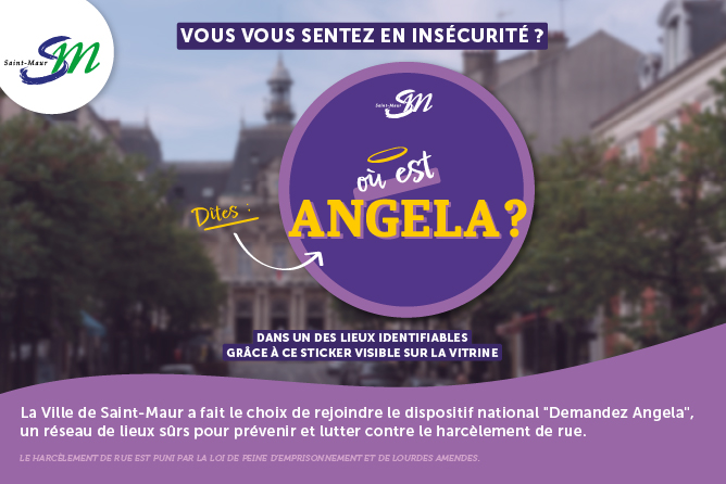 VilleSaintMaur's tweet photo. La Ville de Saint-Maur-des-Fossés lance le dispositif « Où est Angela ? » 👀

➡️ Contre le harcèlement de rue, un réseau de lieux sûrs est mis en place pour offrir refuge aux personnes en danger.

 🔗 Pour en savoir plus : https://t.co/vwZqonXn0j https://t.co/aS4EG02OGi
