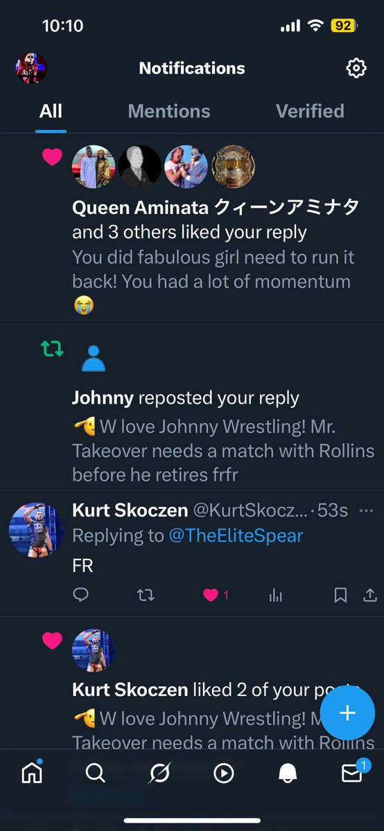 Wdym my first AEW noti in a long while 🥹 am I #allelite now lmao