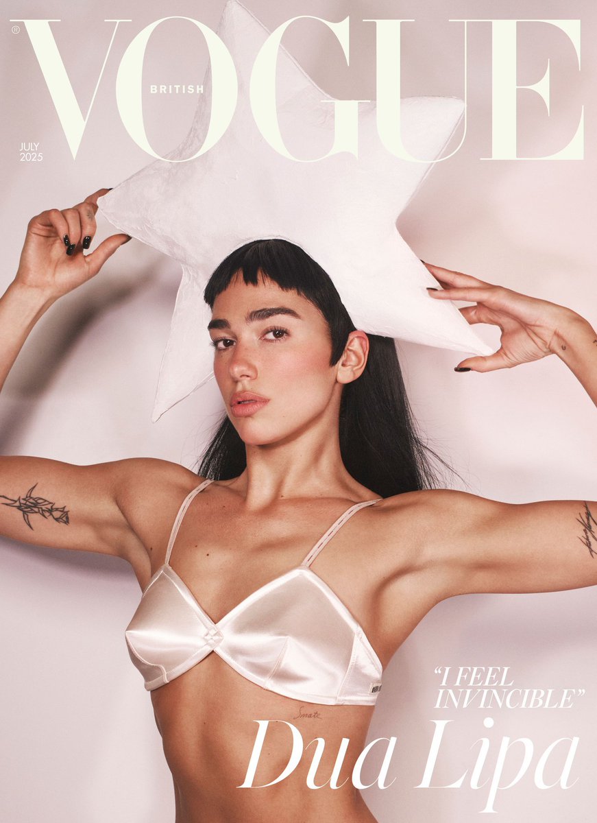 Dua Lipa by David Sims for the July 2025 issue of British Vogue