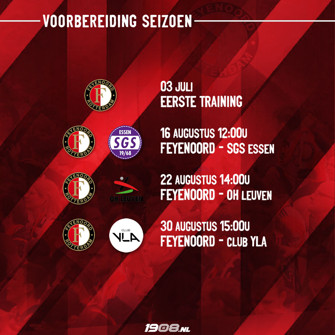 De voorbereiding op het nieuwe seizoen start op 3 juli. Voorlopig zijn er 3 wedstrijden bekend gemaakt. Meer informatie volgt...
#feyenoord #feyenoordvrouwen
