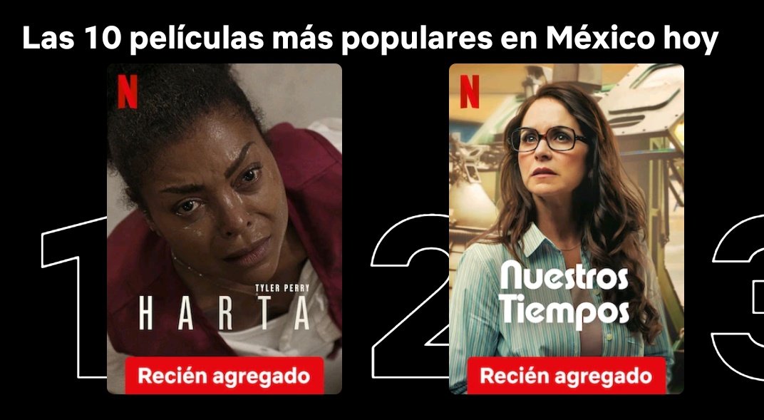 Nuestros tiempos está en top 2 en México, amamos 😍❤️❤️‍🩹
#NuestrosTiempos 
LUCERO EN NETFLIX