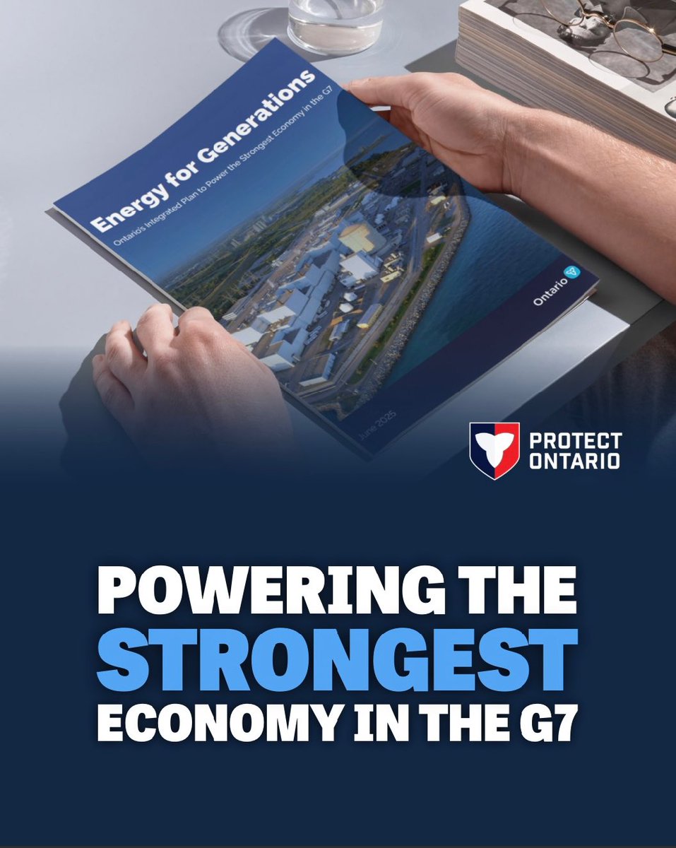 BREAKING: @sflecce has just launched Ontario’s first-ever Integrated Energy Plan — an ambitious roadmap to build a stronger, more competitive and self-reliant province.
 
Energy for Generations is an important part of our work to protect Ontario by bringing every energy resource