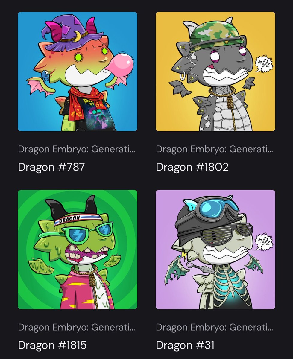 narubetAIIZ's tweet image. 4 Secondary sale!!
Dragon Embryo : Generation
Thankyou @filippodotalgo
$algo