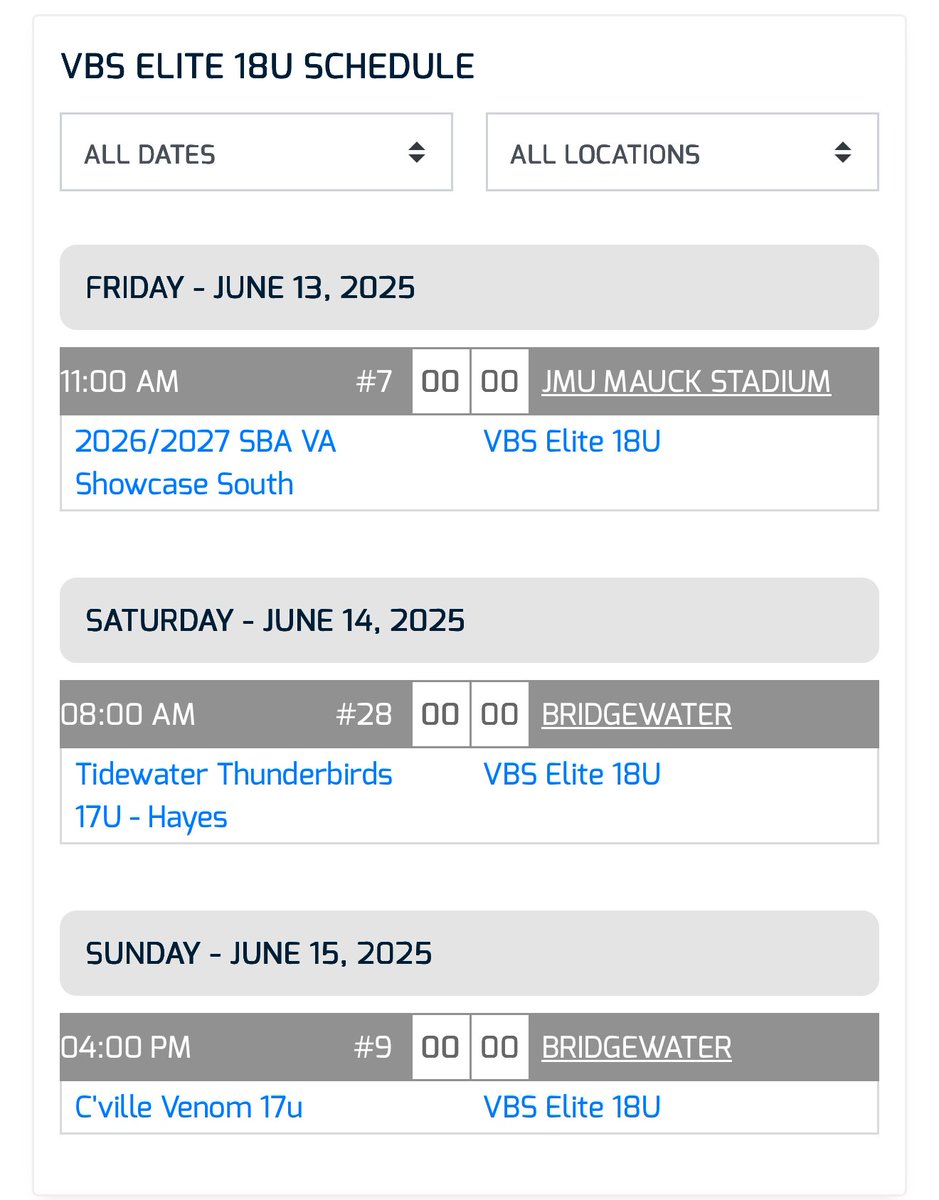 valleybsblscout's tweet photo. VBS Elite 18U Weekend Rotation

FRI 11:00 JMU Mauck
SP: C.R. Taylor (2027)
RP: Liran Kaminski (2026)
RP: Ayden Smith (2027)
RP: Brady Majors (2026)

SAT 8:00 Bridgewater
SP: Spencer Gates (2026)
RP: Addison Stewart (R-FR) *
RP: Ty Mauer (R-FR) *

SUN 4:00 Bridgewater 
SP: Zach Rankin (2025)
RP: Zac Majors (SO) **
RP: Davis Waite (2026)

* Transfer - 4 years eligibility 
** JUCO Rising SO - 3 years eligibility