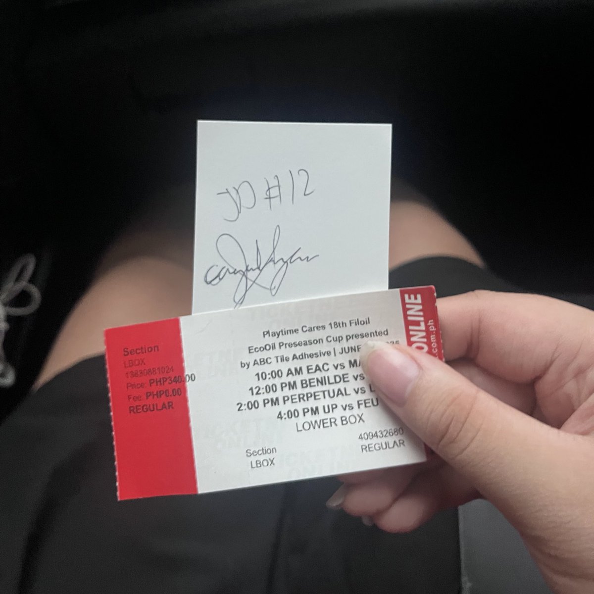 anyacmari's tweet photo. MY #Sablay2025 PHOTO WAS SIGNED BY THE JD CAGULANGAN TODAY HAHEHASH—the UP community misses you, Mai 😭

#UPFight https://t.co/jURIU3VT8q