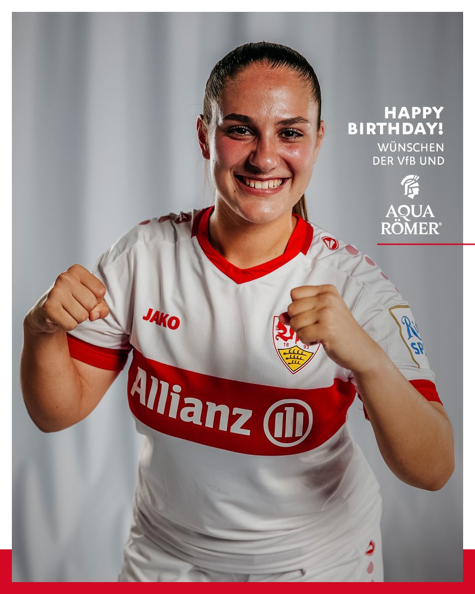 VfB_Frauen's tweet photo. Happy Birthday, Laureta #Temaj! 🥳 Wir wünschen dir zu deinem 23. Geburtstag alles Gute. ⚪🔴

#VfBFrauen | #VfB | [Anzeige] Aqua Römer https://t.co/o8Djh0JA5i