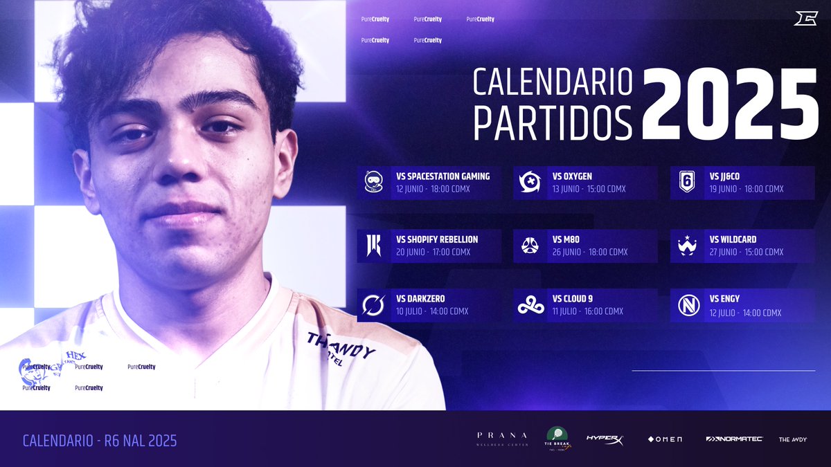 CRUELTY 👿 (@eteamcruelty) on Twitter photo 📅 CALENDARIO LIGA NORTEAMÉRICA 2025.
Fechas y horas de las jornadas de Fase de Grupos de la Liga NAL de <a href="/R6esportsNA/">Rainbow Six Esports NA</a>, en hora CDMX.
¡Que la crueldad se apodere de tu alma! 💀
#PureCruelty 📅 CALENDARIO LIGA NORTEAMÉRICA 2025.
Fechas y horas de las jornadas de Fase de Grupos de la Liga NAL de <a href="/R6esportsNA/">Rainbow Six Esports NA</a>, en hora CDMX.
¡Que la crueldad se apodere de tu alma! 💀
#PureCruelty